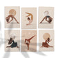 Set of 6 yoga postcards - Sun and Moon yoga cards