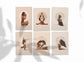 Lot de 6 cartes postales yoga - Cartes poses de yoga A6