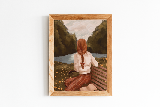 Affiche/ Poster - Illustration "The Girl on the bench"