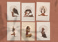 Lot de 6 cartes postales Poses de Yoga - Cartes yoga A6