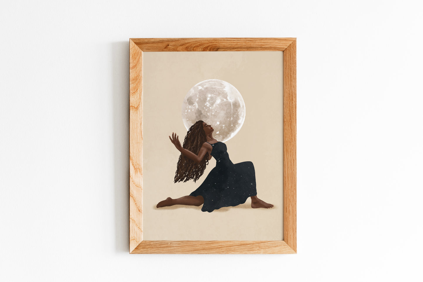 Fine Art Illustration Print "Love by the Moon"