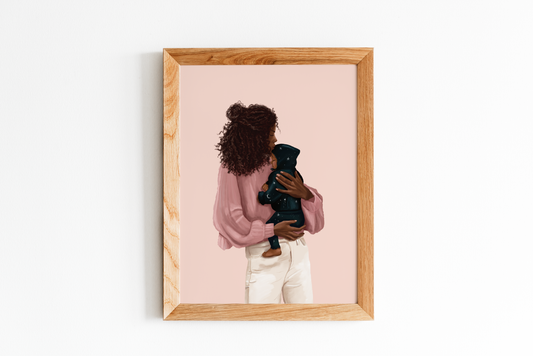 Affiche/ Poster - Illustration "She is my world "