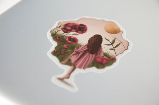 Sticker "Stepping into Spring" - Autocollant transparent