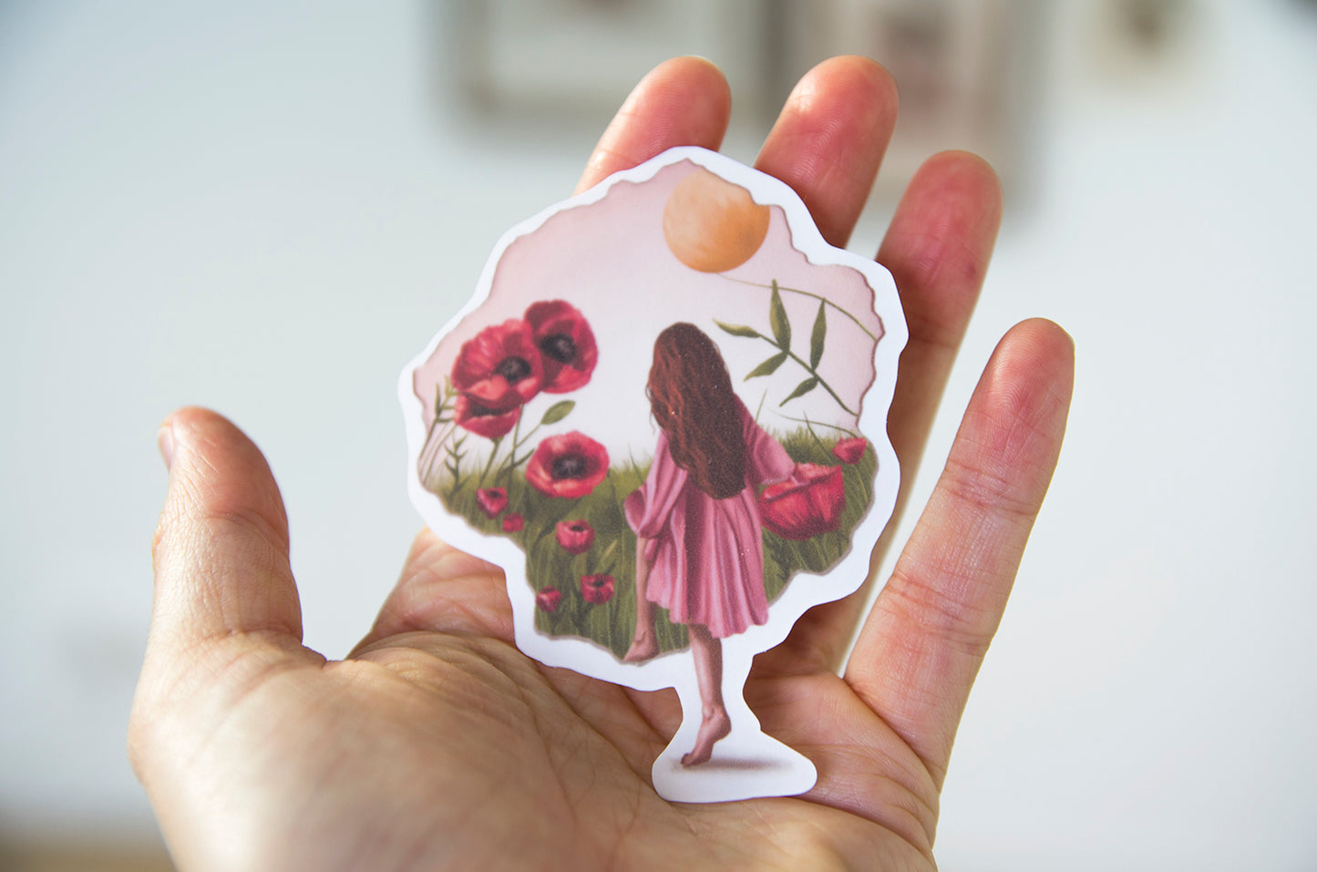 "Stepping into Spring" Sticker