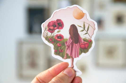 "Stepping into Spring" Sticker